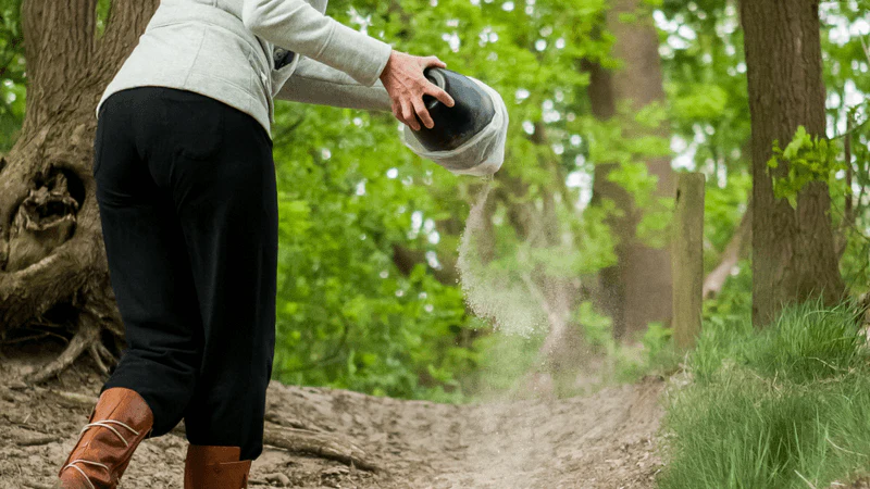 hamvak szórása természetben